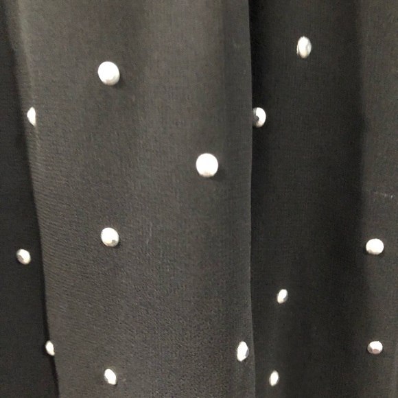 🎄Black collection  v neck beaded design dress SZ M - Picture 4 of 14